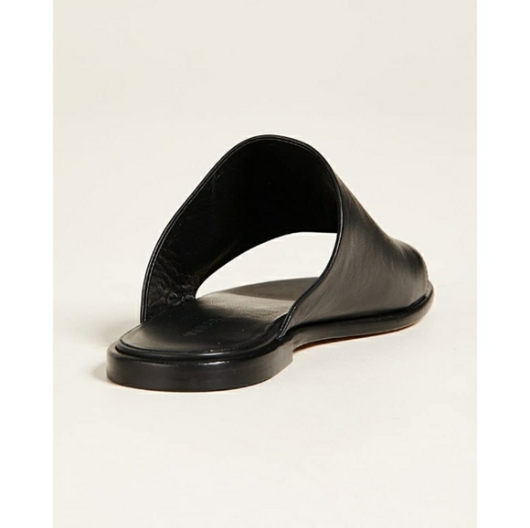 VINCE Black Leather Slides - Picture 4 of 6
